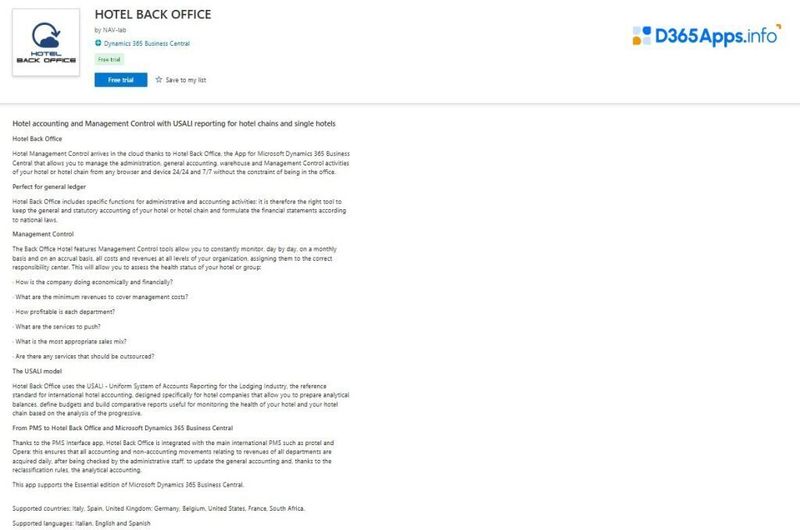dynamics 365 solution for hospitality and travel HOTEL BACK OFFICE