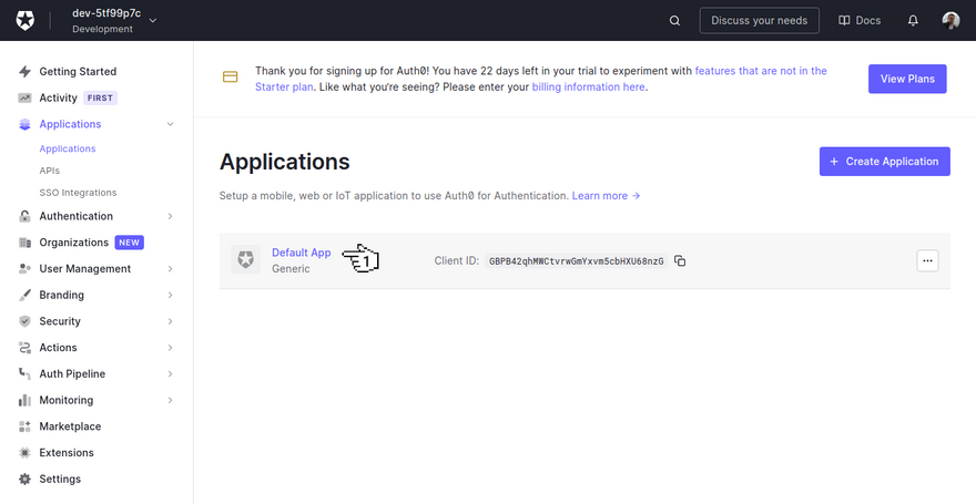 Auth0 - Applications