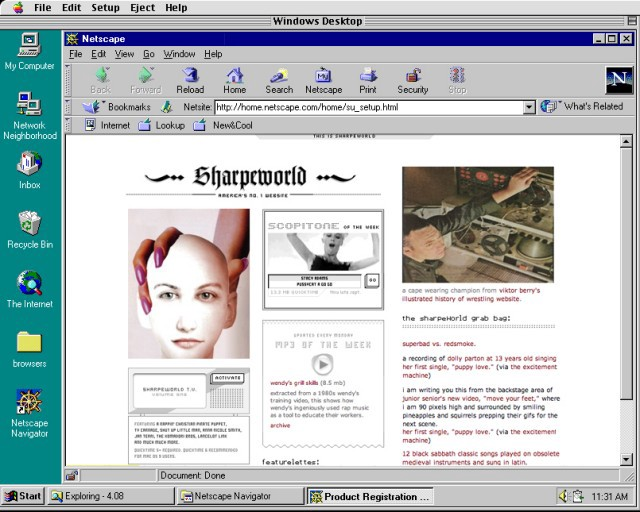 Early Internet Website