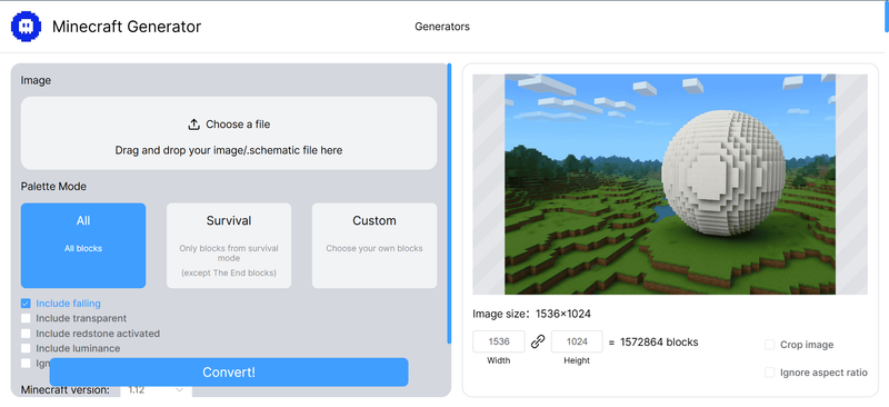 upload an image to pixel art generator
