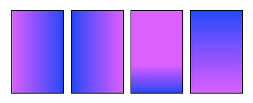 4 colored boxes. colors start purple and slowly change to blue.