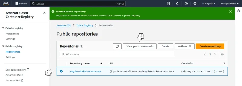 Amazon ECR - Public repositories