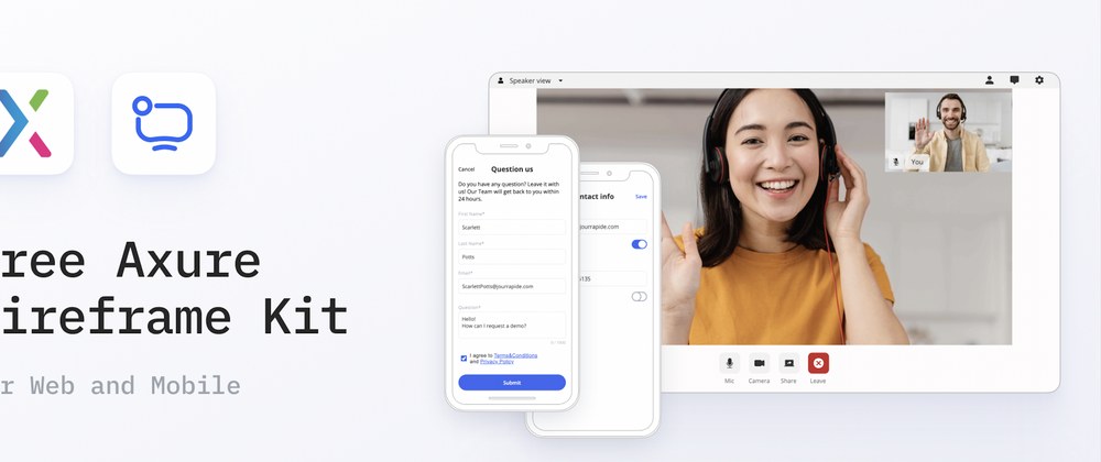 Cover image for Free Axure Wireframe Kit for Web and Mobile Development