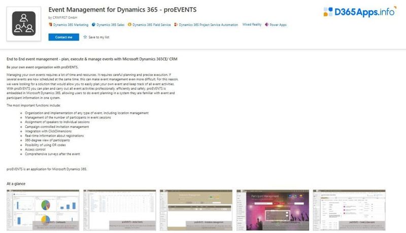 Event Management for Dynamics 365 – proEVENTS
