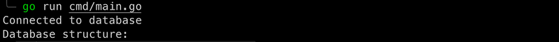 Connect to databases and show that the database is empty.