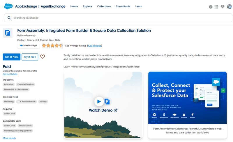 FormAssembly on AppExchange