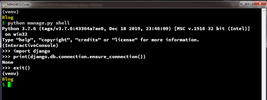 db connection test