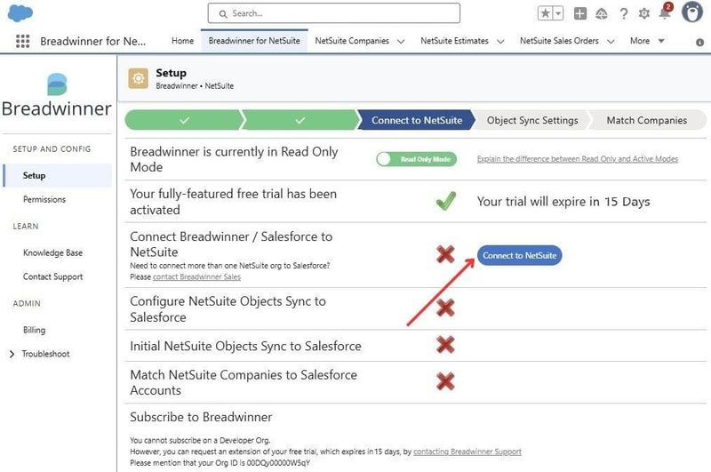 Connecting to NetSuite