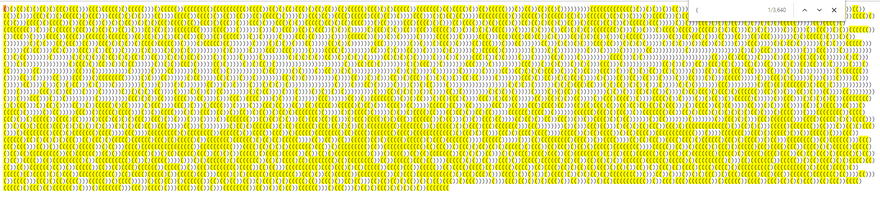 Opened parenthesis search