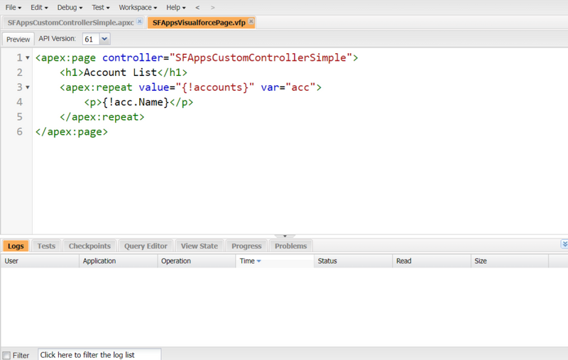 Fill the Visualforce Page file with markup
