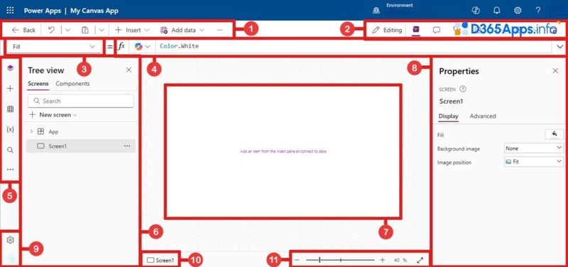 Canvas Apps Briefing Solution Review interface