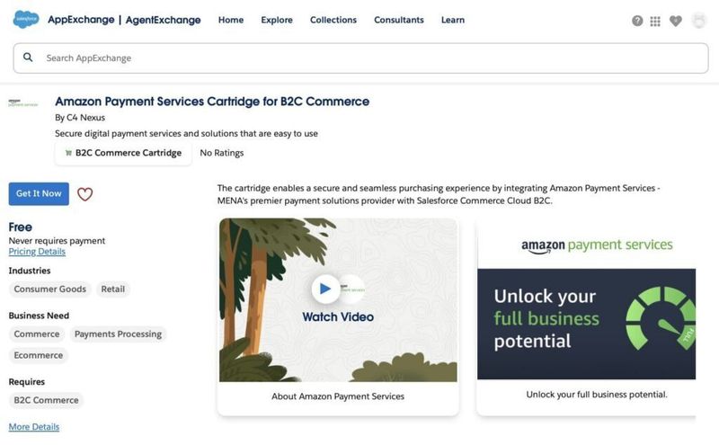 Amazon Payment Services Cartridge