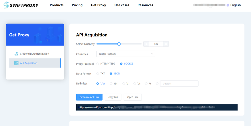Generate API link