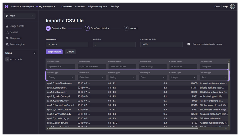 xata-csv-import-details