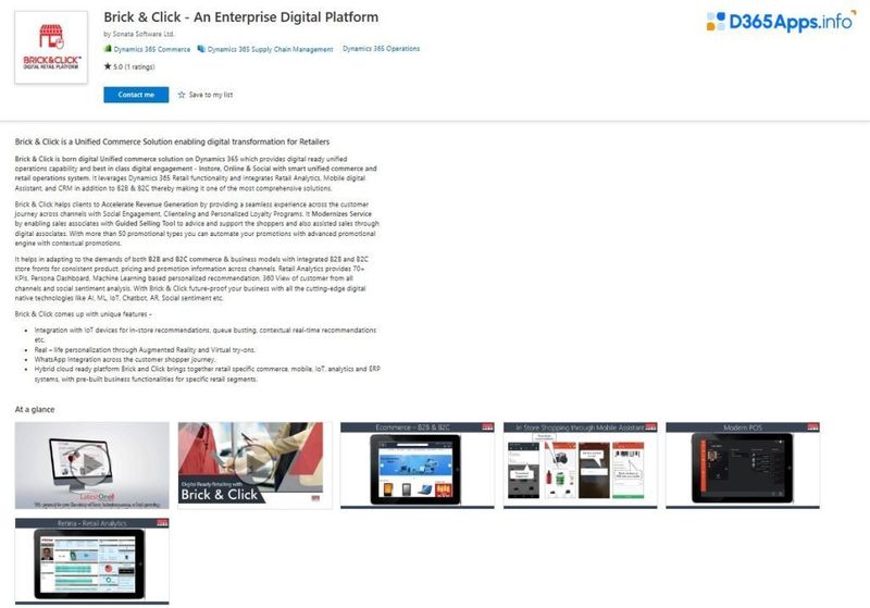 Dynamics Apps Retail Consumer Goods Industry Brick & Click An Enterprise Digital Platform