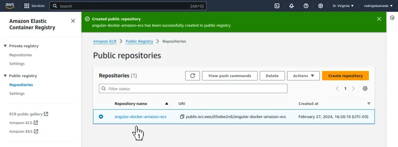 Amazon ECR - Public repositories