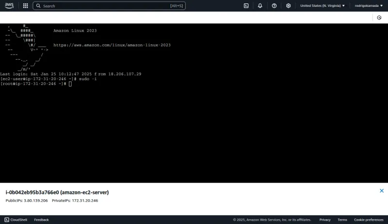 Amazon EC2 - Log in with the root user