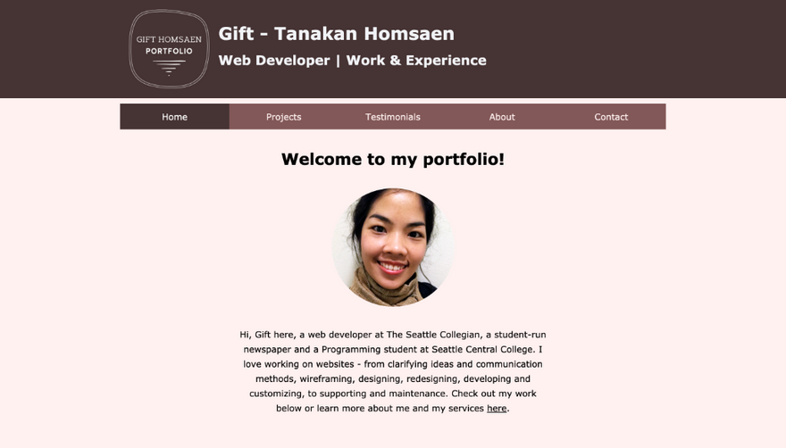 Portfolio homepage