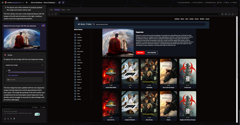 Anima website hero image update prompt
