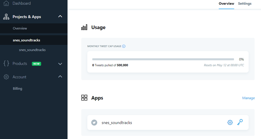 The Twitter Developer page