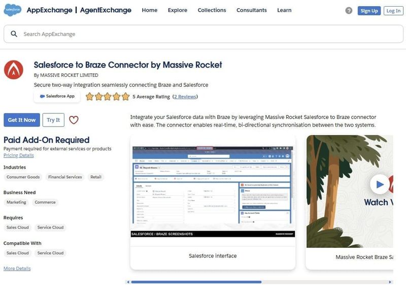 Salesforce to Braze Connector on AppExchange