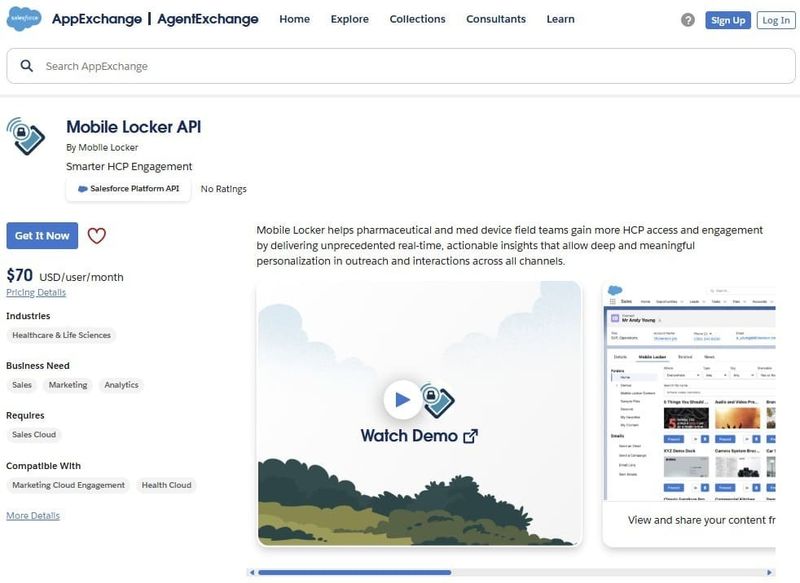 Mobile Locker API on AppExchange