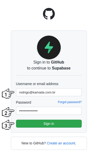 Supabase - Sign in to GitHub