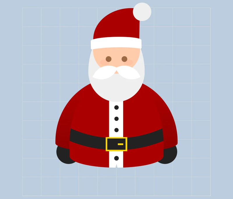 Santa Claus head and torso