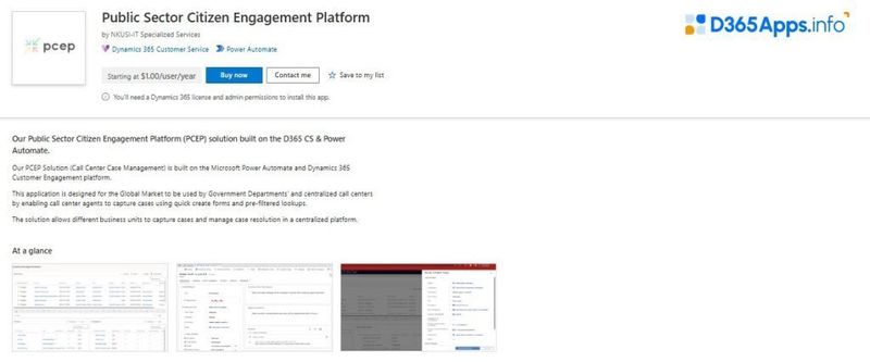 Dynamics Apps for Government Public Sector Citizen Engagement Platform